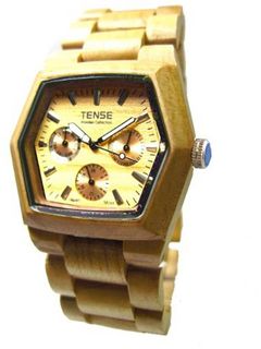 Tense Wood - Maple Wood Triple Dial Hexagon G8303M (Light Face)