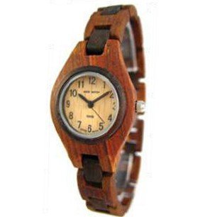 Tense Wood Sandalwood Two Tone Ladies Round Bracelet L7509SD