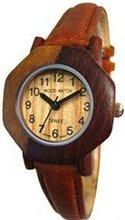 Tense Wooden - Octagon Dual-tone Sandalwood Leather Band