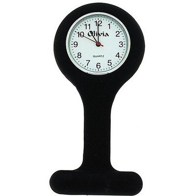 Olivia Collection Black Unisex Rubber Infection Control Nurses Fob TOC61