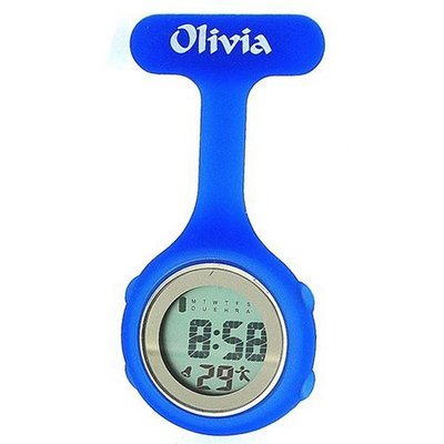 Olivia Collection Blue Digital Multi Function Silicone Nurses Fob TOC74