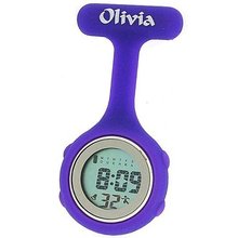 Olivia Collection Purple Digital Multi Function Silicone Nurses Fob TOC75