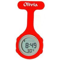 Olivia Collection Red Digital Multi Function Silicone Nurses Fob TOC76