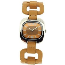 The Olivia Collection Analogue Girls Tan PU Fancy Strap Casual E894