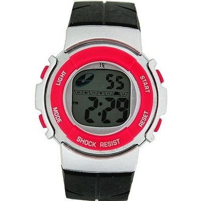 The Olivia Collection Childrens Digital Chronograph Black & Pink Sports