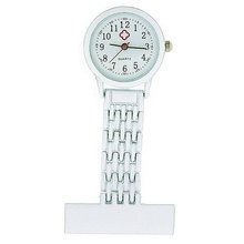 The Olivia Collection Gents-Ladies White Tone White Dial Nurse Fob TOC88