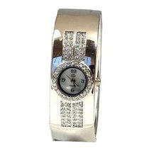The Olivia Collection Ladies Girls Silver Cz Bangle Dress