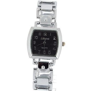 The Olivia Collection Ladies Square Black Dial Bracelet Strap Dress COS47