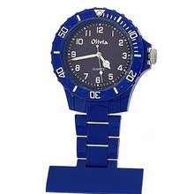 The Olivia Collection Navy Blue Rotating Bezel Nurses Fob TOC63
