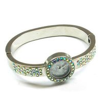 The Olivia Collection Silver Tone Cz Round Bangle Ladies Dress
