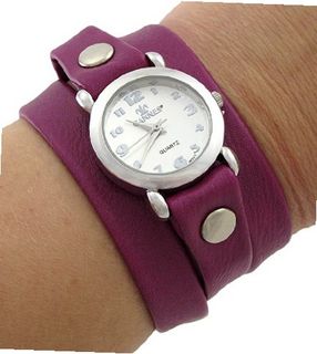 `s Purple Triple Wrap Bracelet Wrist