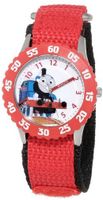 Thomas and Friends Kids' W000729 Stainless Steel Time Teacher Red Bezel Red Velcro Strap