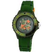 Tikkers Boys Khaki Green Camouflage Design Rubber / Silicone Strap TK0030