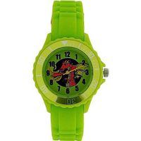 Tikkers Boys Lime Green Red Dragon Design Rubber / Silicone Strap TK0054