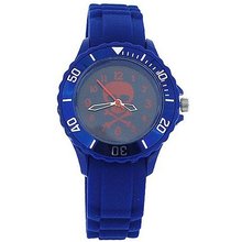 Tikkers Boys Skull & Cross Bone Motiff Blue Rubber / Silicone Strap TK0057