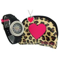 Tikkers Girls Hearts Black & Pink , Necklace & Purse Gift Set ATK1011