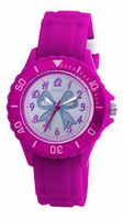 Tikkers Girls Hot Pink Rubber/Silicon Strap with Glitter Bow TK0033