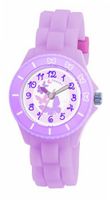 Tikkers Girls Lilac Cute Butterflies Rubber/Silicone Strap TK0020