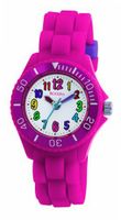 Tikkers Kids Fluorescent Pink Rubber/Silicon Strap With Bright Funky Coloured Numbers Tk0011