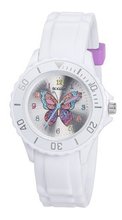 Tikkers TK0052 Girls White Glitter Butterfly