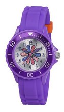 Tikkers TK0053 Girls Purple Glitter Flower