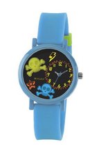 Tikkers TK0070 Boys 3D Light Blue Skull