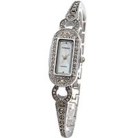Time100 Colorful Pearl Dial White Diamonds Steel Case Ladies Chain #W50062L.02A
