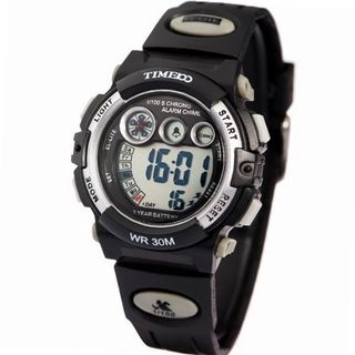 Time100 Multifunctional Digital Sport Electronic Silver Bezel Kids #W40003M.03A