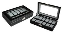 12 Piece Black Leatherette Display Organizer Storage Case For es