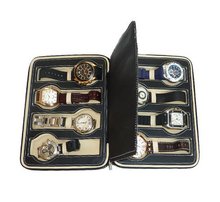 Black Eight 8 Slot Zippered Travel Traveler's Storage Organizer Collector Case