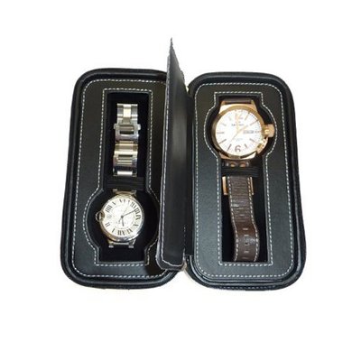 Black Two 2 Piece Zippered Travel Case Black Interior Storage Organizer Collection Travel Bag