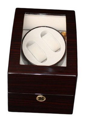 TimelyBuys 2 + 3 Ebony Winder Deluxe Walnut Wood Automatic Winder