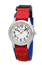 TimeOptics Boy's Talking Silver-Tone Day Date Alarm Fast Wrap Strap # GWC304