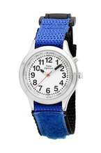 TimeOptics Boy's Talking Silver-Tone Day Date Alarm Fast Wrap Strap # GWC305