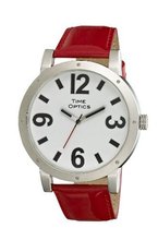 TimeOptics Unisex Fashion Jumbo Low Vision Leather Strap # GWC404