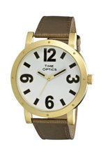 TimeOptics Unisex Fashion Jumbo Low Vision Leather Strap # GWC405