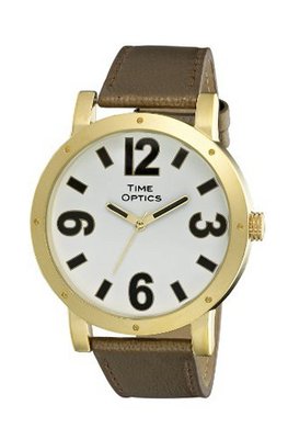 TimeOptics Unisex Fashion Jumbo Low Vision Leather Strap # GWC405