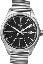 Timex Originals T2N399 T Series Black Dial Steel Expander