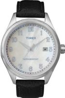 Timex Originals T2N401 Unisex T Series Pearl Dial Black Strap