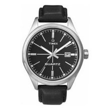Timex Originals T2N402 Unisex T Series Leather Strap Black