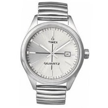 Timex Originals T2N403 Unisex T Series Silver Dial Steel Expander