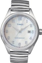 Timex Originals T2N408 Unisex T Series Pearl Dial Steel Expander