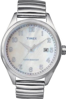 Timex Originals T2N408 Unisex T Series Pearl Dial Steel Expander