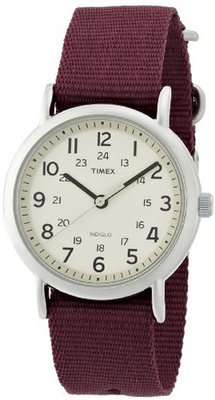 Timex Originals T2P235 Cordovan Red Weekender Slip Through