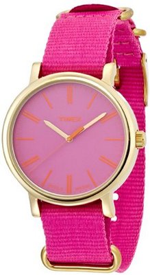 Timex Originals T2P364 Ladies Original Pink Nylon Strap