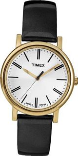 Timex Originals T2P371 Ladies Original Black Leather Strap