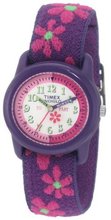 Timex Girls' T89022 "Time Teacher" Floral Elastic Strap