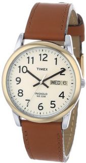 Timex T20011 "Easy Reader" Brown Leather Strap
