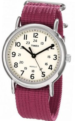 Timex T2N652 "Weekender" Fuchsia Nylon Strap