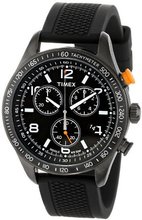 Timex T2P043KW Ameritus Chronograph Black Dial, Black Silicone Strap